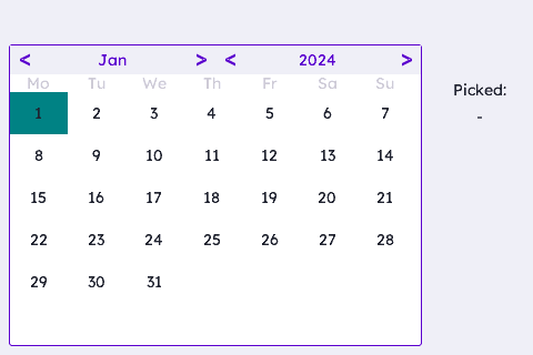Calendar Widget